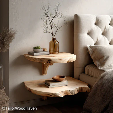 Live-Edge Floating Shelf